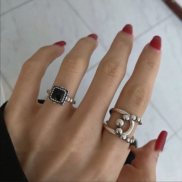 NEW Geometric Design Sterling Silver Ring - Picture 7 of 14